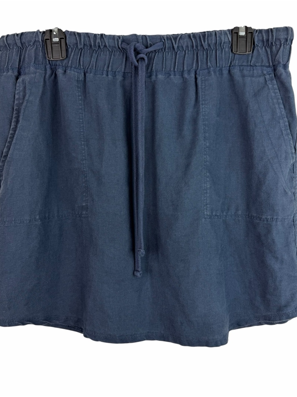Standard James Perse | Navy Linen Drawstring Short Skirt New